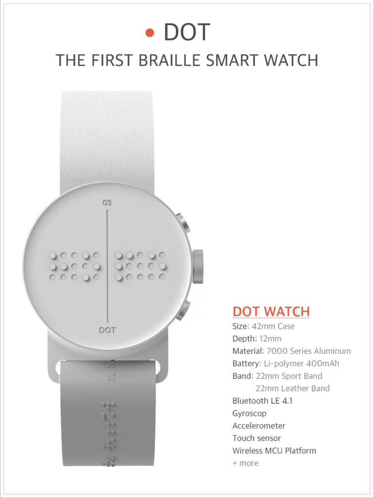 photo of dot braille watch