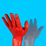 gesture for scrolling up or down - open palm moving backwards