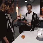 Picture Bingo App: Leka shows a banana to the user first. The user then finds real banana and shows it to Leka. Leka then confirms that it is a real banana.