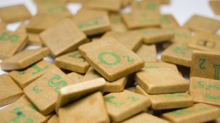 A pile of scrabble squares