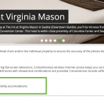 This page shows a hotel that does not have any accessibility features. The text reads "This hotel does not offer any accessibility accommodations".