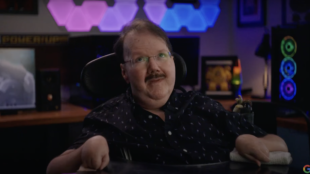 Lance Carr sitting in front of his gaming computer