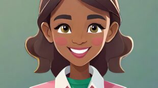 Animated representation of Amara Beacon,the assistive technology assistant.